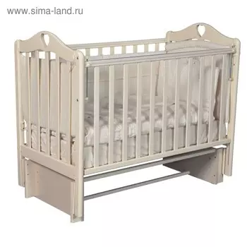 Кроватка детская Кедр «Каролина» 3/5, автостенка, универсальный маятник, цвет слоновая кость
