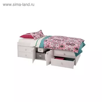 Кроватка детская Polini kids Simple 3100 с 4 ящиками, цвет белый