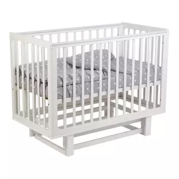 Кроватка детская Polini kids Simple 340, с маятником, цвет белый