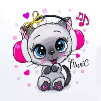 Кроватка «Котёнок в наушниках»