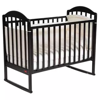 Кроватка Lucianna, колесо, качалка, цвет шоколад