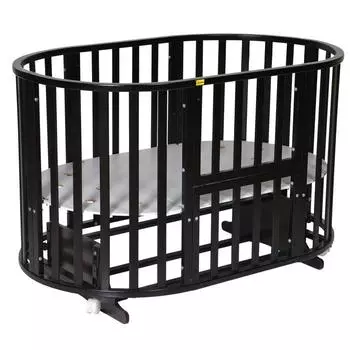 Кроватка Magenta 6 в 1, универсальный маятник, колесо, цвет шоколад