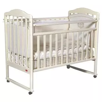 Кроватка Michele, колесо, качалка, цвет слоновая кость