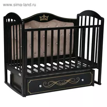 Кроватка Oliver Camilla Elegance Premium, универсальный маятник, ящик, цвет шоколад