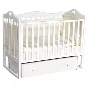 Кроватка Oliver Domenica универсальный маятник, ящик, цвет белый