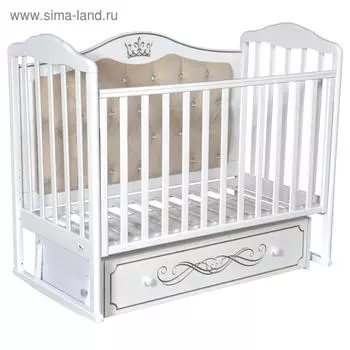 Кроватка Oliver Francesca Elegance Premium, универсальный маятник, цвет белый
