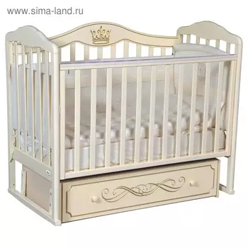 Кроватка Oliver Francesca Elegance, универсальный маятник, ящик, цвет слоновая кость