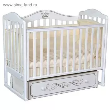 Кроватка Oliver Francesca Elite, универсальный маятник, ящик, цвет белый