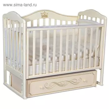 Кроватка Oliver Francesca Elite, универсальный маятник, ящик, цвет слоновая кость