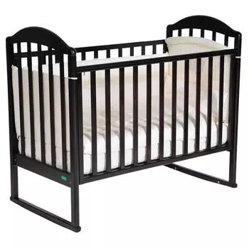 Кроватка Scarlet, колесо, качалка, цвет шоколад