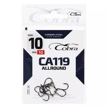 Крючки Cobra ALLROUND, серия CA119, № 10, 10 шт.