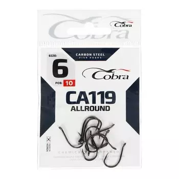 Крючки Cobra ALLROUND, серия CA119, № 6, 10 шт.