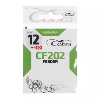 Крючки Cobra FEEDER, серия CF202, № 12, 10 шт.