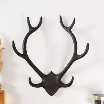 Настенные крючки декоративные «Рога оленя», чугун, 3227.79.2 см