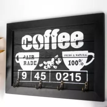 Настенные крючки декоративные «Перерыв на кофе», дерево, 2030 см