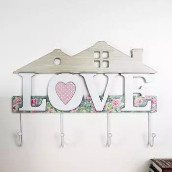 Крючки декоративные дерево "Сильная любовь" 25х35х3,5 см