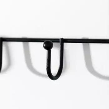 Крючки декоративные металл "Ключик" чёрный 24,5х16 см