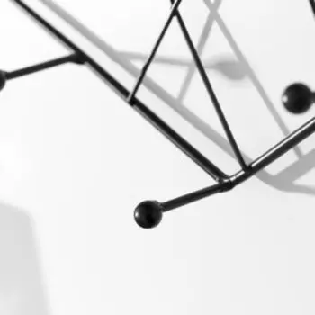 Крючки декоративные металл с полочкой "Лофт. Шестигранник" чёрный 30х9х26 см