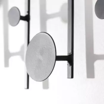 Крючки декоративные металл "Скелет рыбы" чёрный 21х62 см