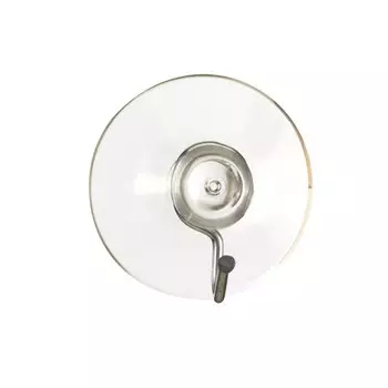 Крючки на присоске Axentia, 4 шт, хромированная сталь, присоска прозрачная 4,5 см