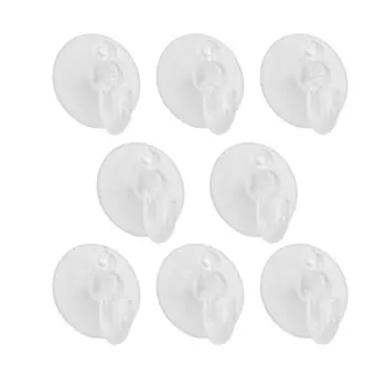 Крючки на присоске Axentia 8 шт, диаметр присоски 3,5 см прозрачные