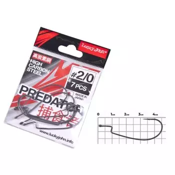 Крючки офсетные Lucky John сер. LJHP345 разм.002/0 7шт.