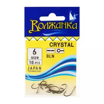 Крючки "Волжанка" Crystal № 6, 10 шт