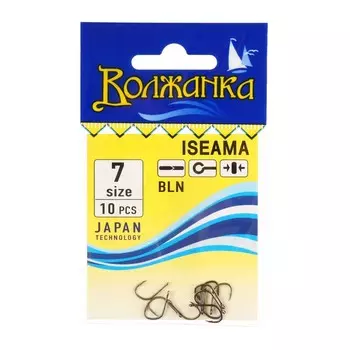 Крючки "Волжанка" Iseama № 7, 10 шт
