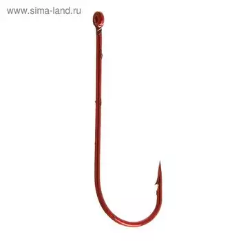 Крючки "Волжанка", серия Round, цвет красные, № 8, 10 шт.