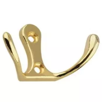 Крючок 04.11.01 "Двойной" малый, цвет золото