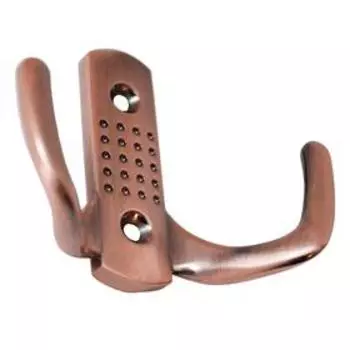 Крючок 04.41.30 перф. 2-х рожковый, цвет медь