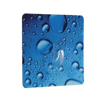 Крючок адгезивный квадрат Axentia самоклеящийся из пластика с дизайном КАПЛИ ВОДЫ, 8х8 см