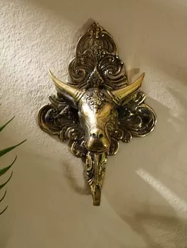 Крючок бронза "Бык" 19х13х8 см