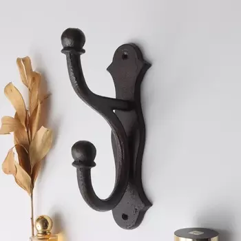 Крючок декоративный чугун "Шариковый наконечник" 15х7х27,6 см