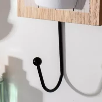 Крючок декоративный дерево "Суккулент в горшочке" 21х9,5х6 см