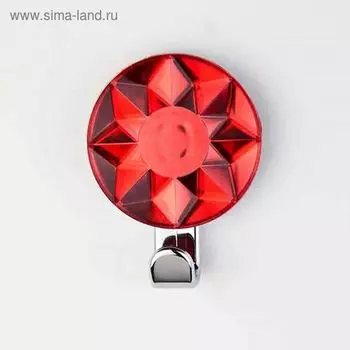 Крючок декоративный «Кристалл» красный