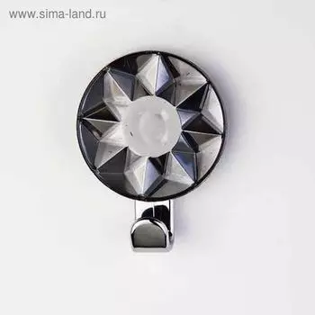 Крючок декоративный «Кристалл» серый