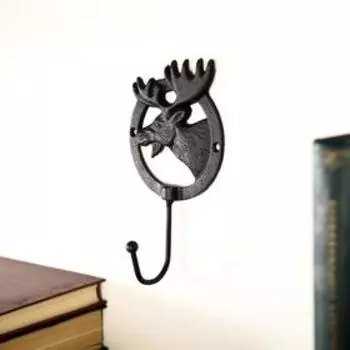 Крючок декоративный металл "Лось" 18,5х10х5,5 см