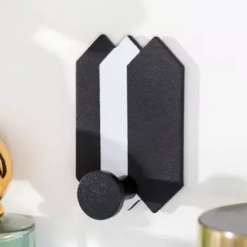 Крючок декоративный металл на клеевой ленте "Геометрия" 6х4 см