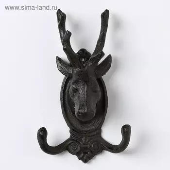 Настенные крючки декоративные «Олень», чугун, 19.511.56 см