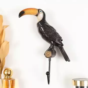 Настенный крючок декоративный «Тукан», полистоун, 167.523 см