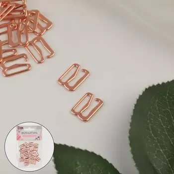 Крючок для бретелей, металлический, 10 мм, 20 шт., цвет золотой
