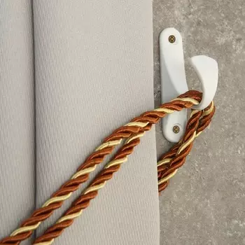 Крючок для штор CAPPIO KS101, однорожковый, цвет белый, 2 шт.