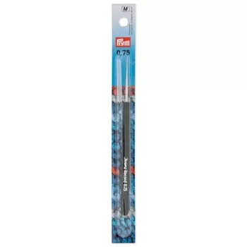 Крючок IMRA Record для тонкой пряжи, сталь, мягкая ручка, сталь, 0,75 мм