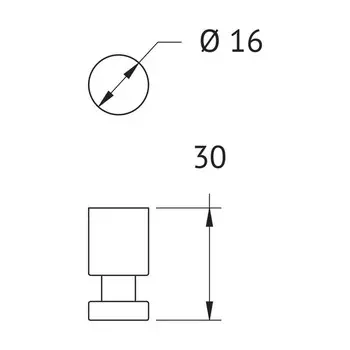 Крючок-комплект 2 шт 3,0 см, хром ARTWELLE