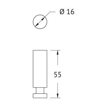 Крючок-комплект 2 шт 5,5 см, хром ARTWELLE