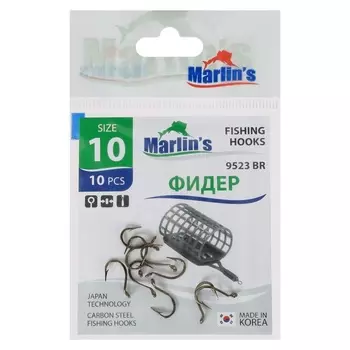 Крючок Marlin's ФИДЕР 9523 BR №10 , 10 шт.