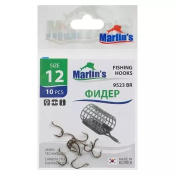 Крючок Marlin's ФИДЕР 9523 BR №12 , 10 шт.