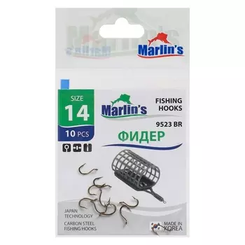 Крючок Marlin's ФИДЕР 9523 BR №14 , 10шт.