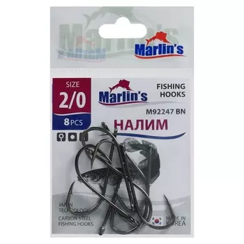Крючок Marlin's НАЛИМ BAITHOLDER BLN №2/0, 8 шт.
